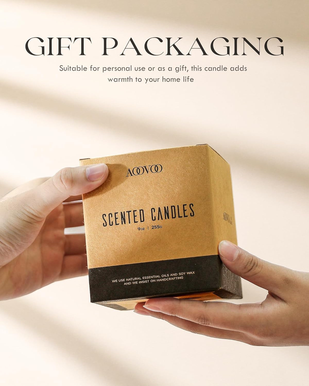 Coconut Vanilla Candles - 9 Oz Scented Candles, Aromatherapy Candle, Soy Candle for Home Scented