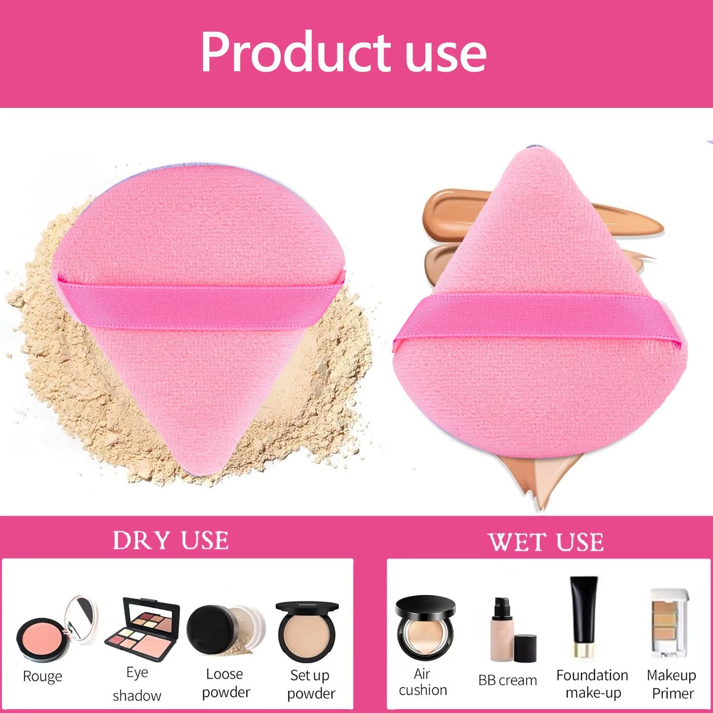 12-40PCS Makeup Tool Set Makeup Sponge Powder Puff Full Set Fluffy Makeup Brush Eyeshadow Brush Blush Brush Women Cosmetic Tool