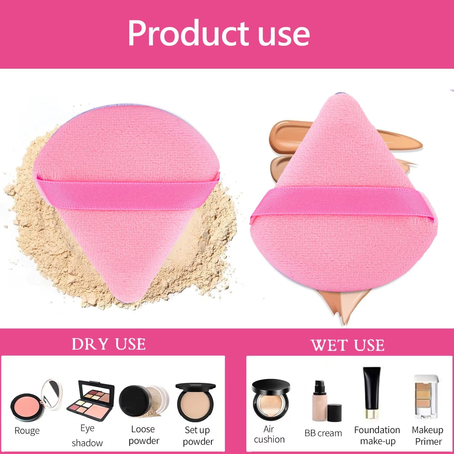 12-40PCS Makeup Tool Set Makeup Sponge Powder Puff Full Set Fluffy Makeup Brush Eyeshadow Brush Blush Brush Women Cosmetic Tool