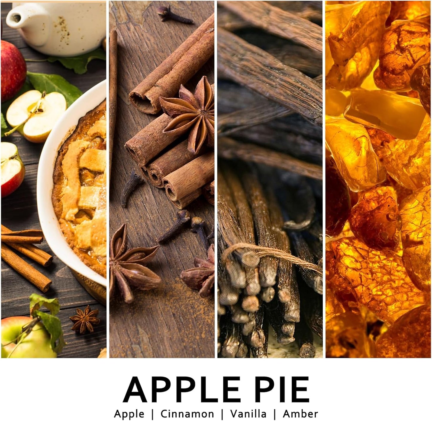 Apple Pie Fall Candles for Home Scented Halloween Easter Thanksgiving 40 Hours Burning 9Oz Scented Candle, Aromatherapy Birthday Soy Candles Gift for Women Men