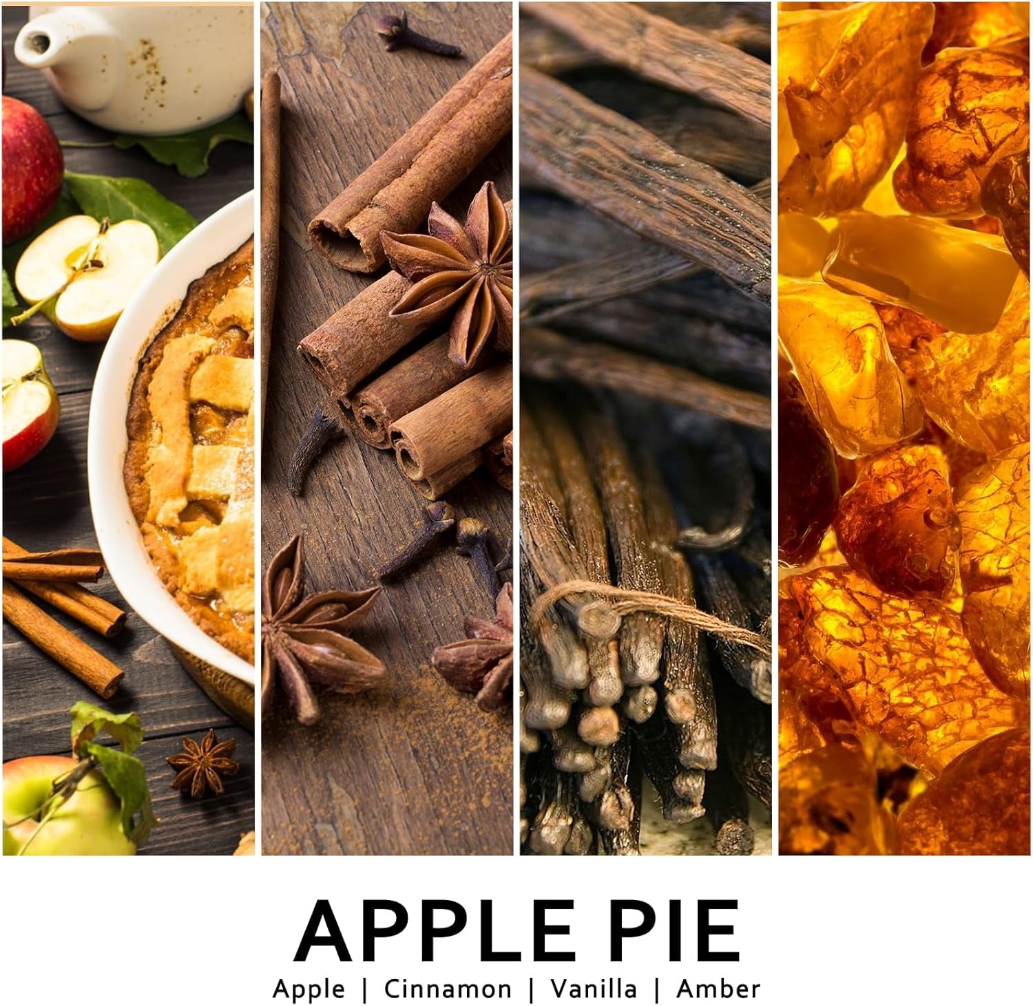 Apple Pie Fall Candles for Home Scented Halloween Easter Thanksgiving 40 Hours Burning 9Oz Scented Candle, Aromatherapy Birthday Soy Candles Gift for Women Men