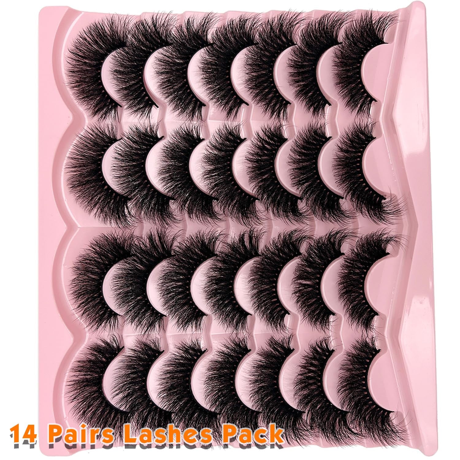 Fluffy Lashes Mink Wispy Cat Eye Faux Mink Lashes Pack Soft Fake Strip Eyelashes 18Mm Long Volume False Eyelashes Natural Look