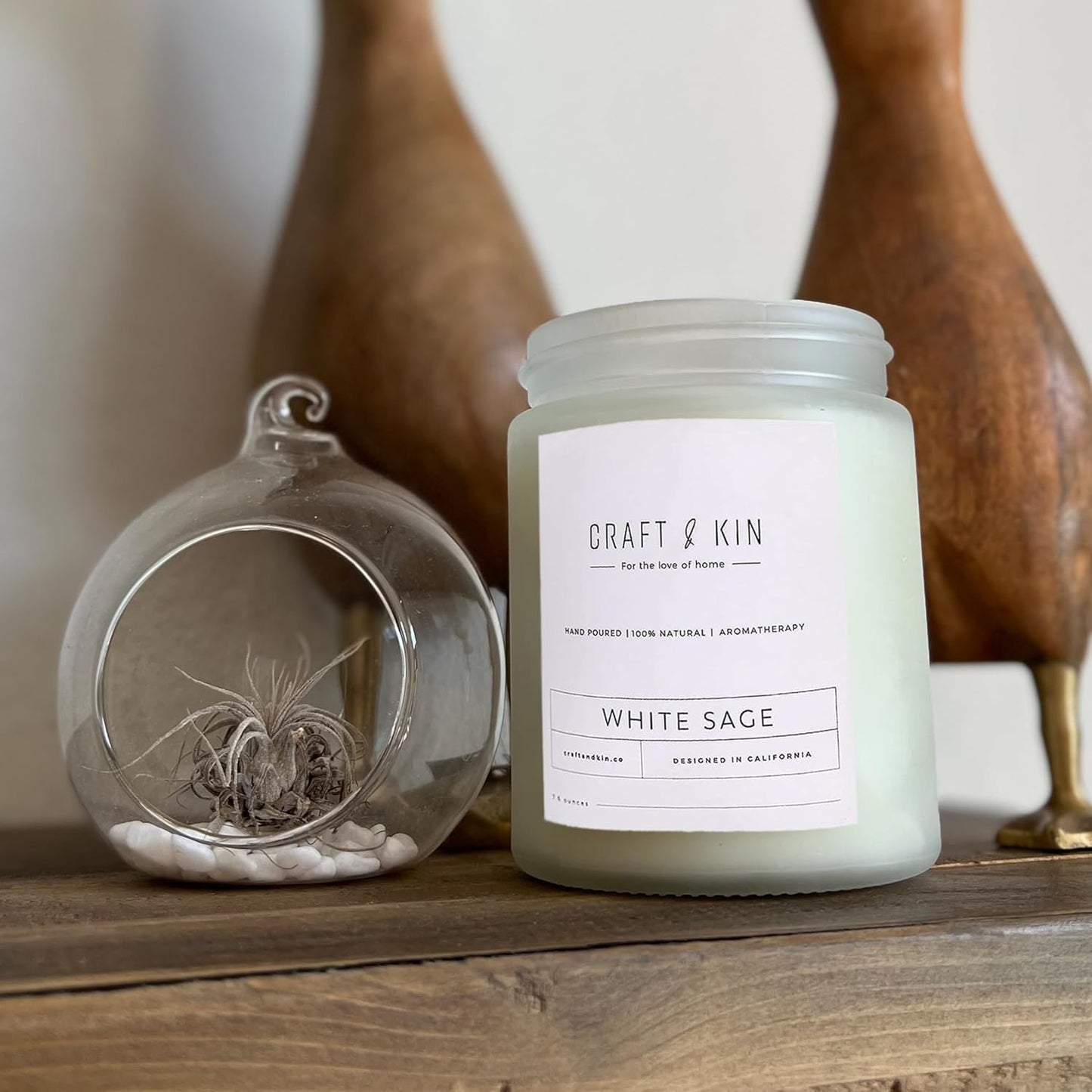 White Sage Fall Scented Candless for Cleansing | 8 Oz 45 Hour Long Lasting | Classic Soy Woodwick Fall Candles | Made with Natural Soy | Gifts for Men and Women