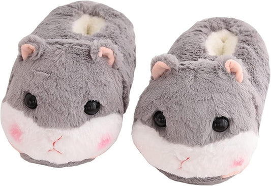 Animal Slippers - Hamster, Pig, Duck & Sheep Shoes - Winter Warm Cotton Anti-Skid Slippers