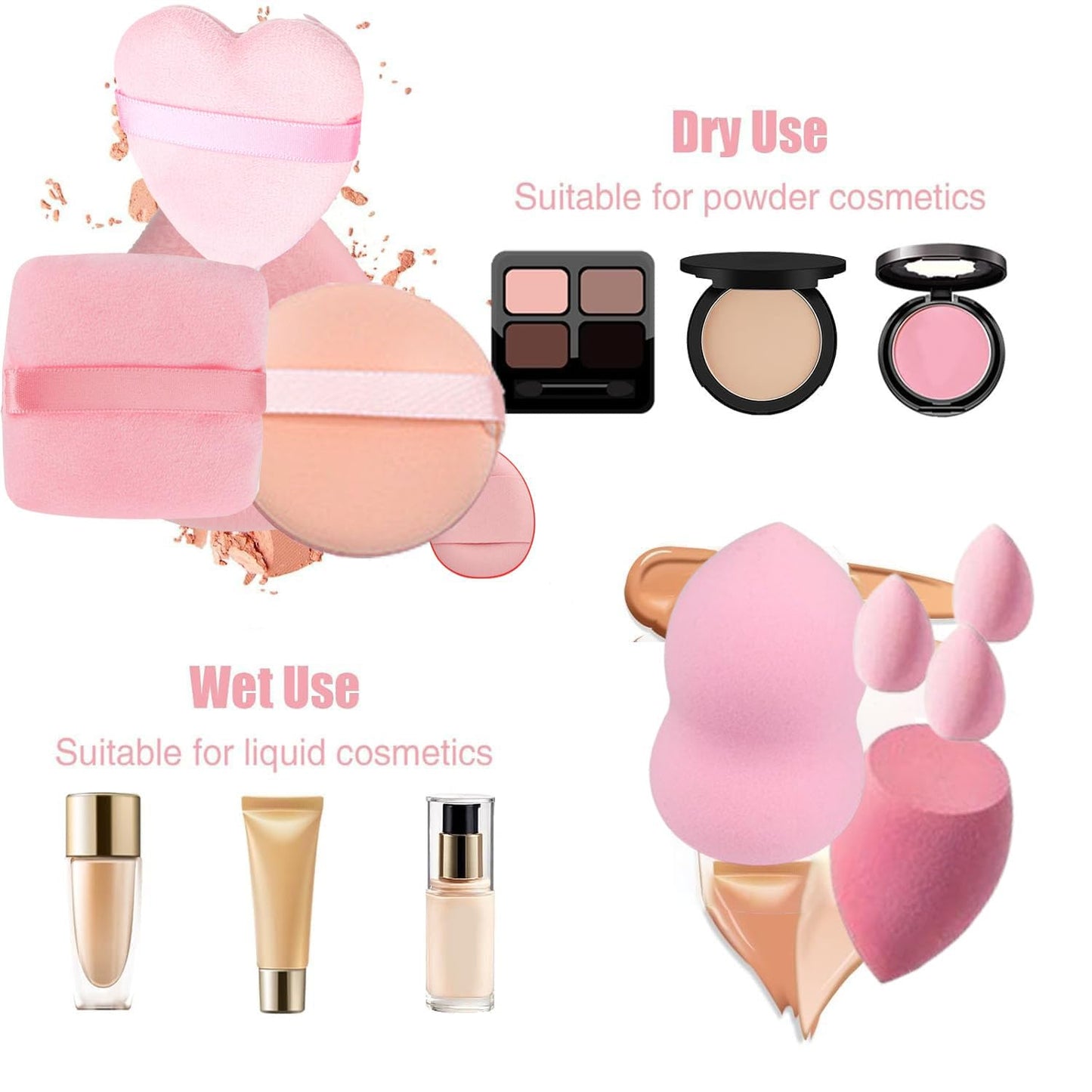 Starry Sky Makeup Brush Set 40Pcs Makeup Foundation Tool Set Sponges Foundation Eye Shadow Powder Blending Brush with Makeup Sponge, Powder Puffs for Beginner &Professional