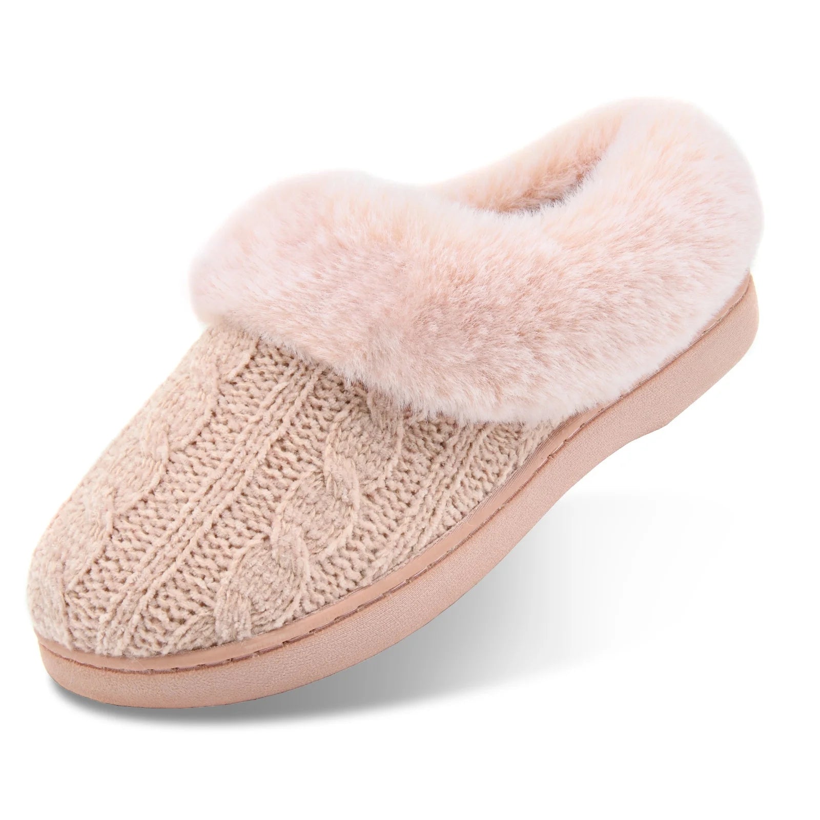 Winter Fuzzy Womens Slippers Fluffy House Slippers with Memory Foam