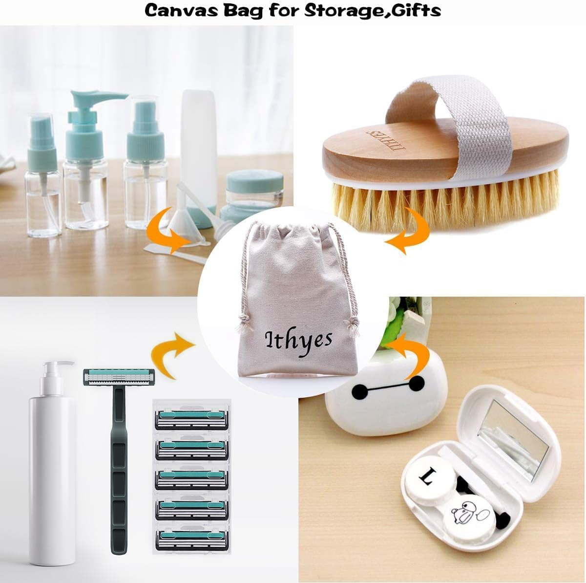 Dry Brushing Body Brush Exfoliating Brush Natural Bristle Bath Brush for Remove Dead Skin Toxins Cellulite,Treatment,Improves Lymphatic Functions,Exfoliates,Stimulates Blood Circulation