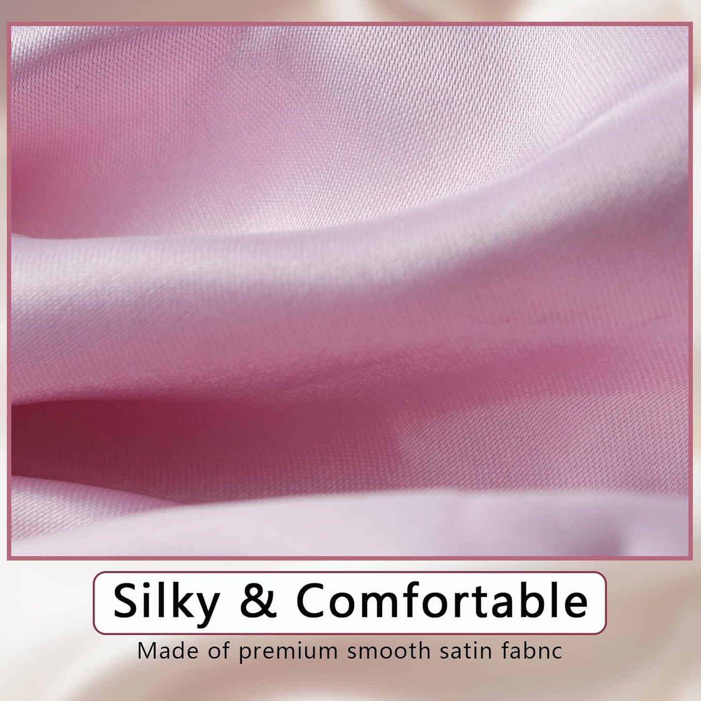 2PCS Silk Bonnet, 14Inch Adjustable Black and Pink Satin Bonnet for Sleeping, Double Layered Satin Cap Hair Bonnet for Sleeping, Women Curly Natural Hair