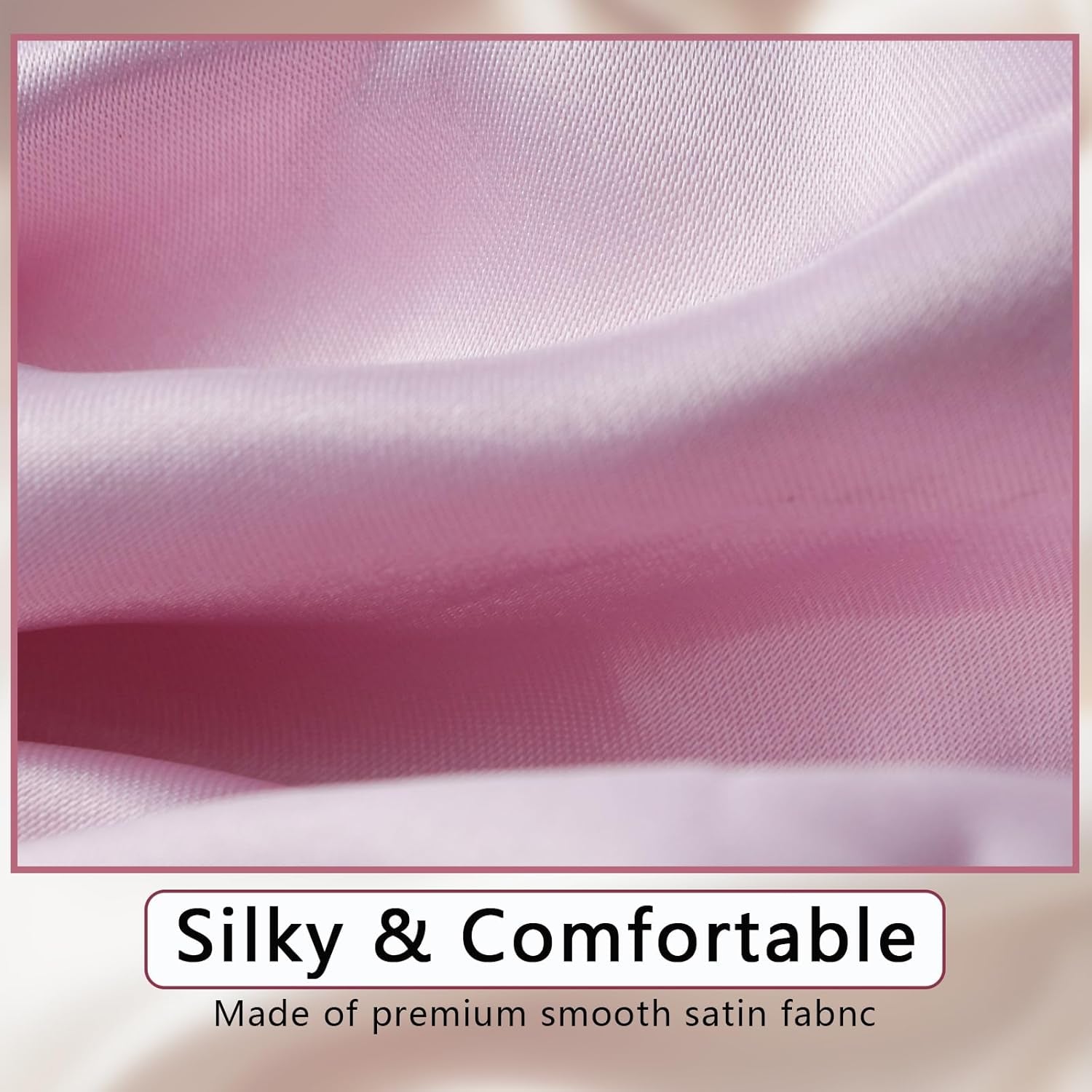2PCS Silk Bonnet, 14Inch Adjustable Black and Pink Satin Bonnet for Sleeping, Double Layered Satin Cap Hair Bonnet for Sleeping, Women Curly Natural Hair