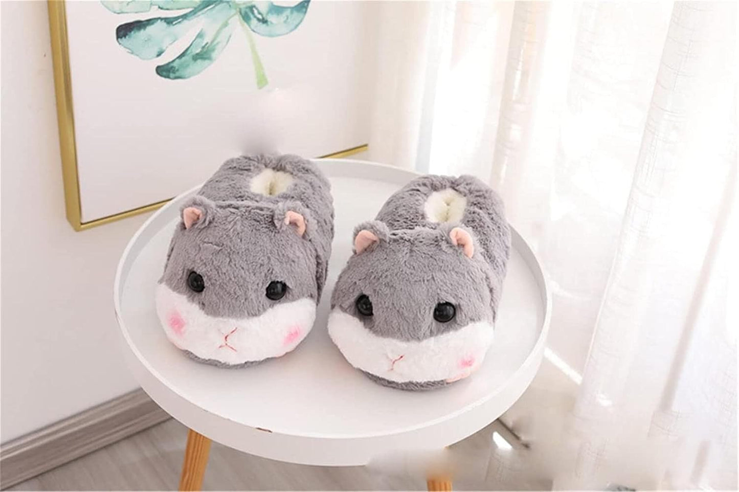 Animal Slippers - Hamster, Pig, Duck & Sheep Shoes - Winter Warm Cotton Anti-Skid Slippers